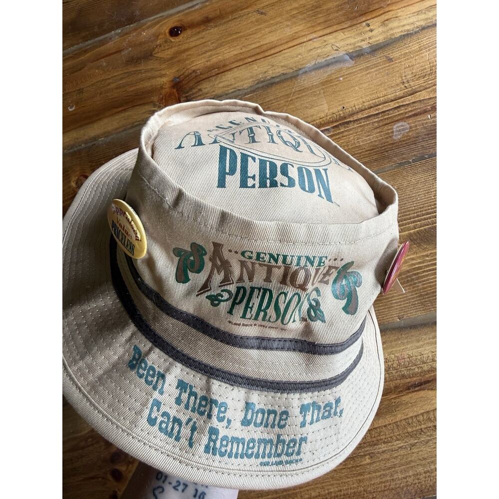 Genuine Antique Person Vintage 1993 Bucket Hat With Pins Adult Med